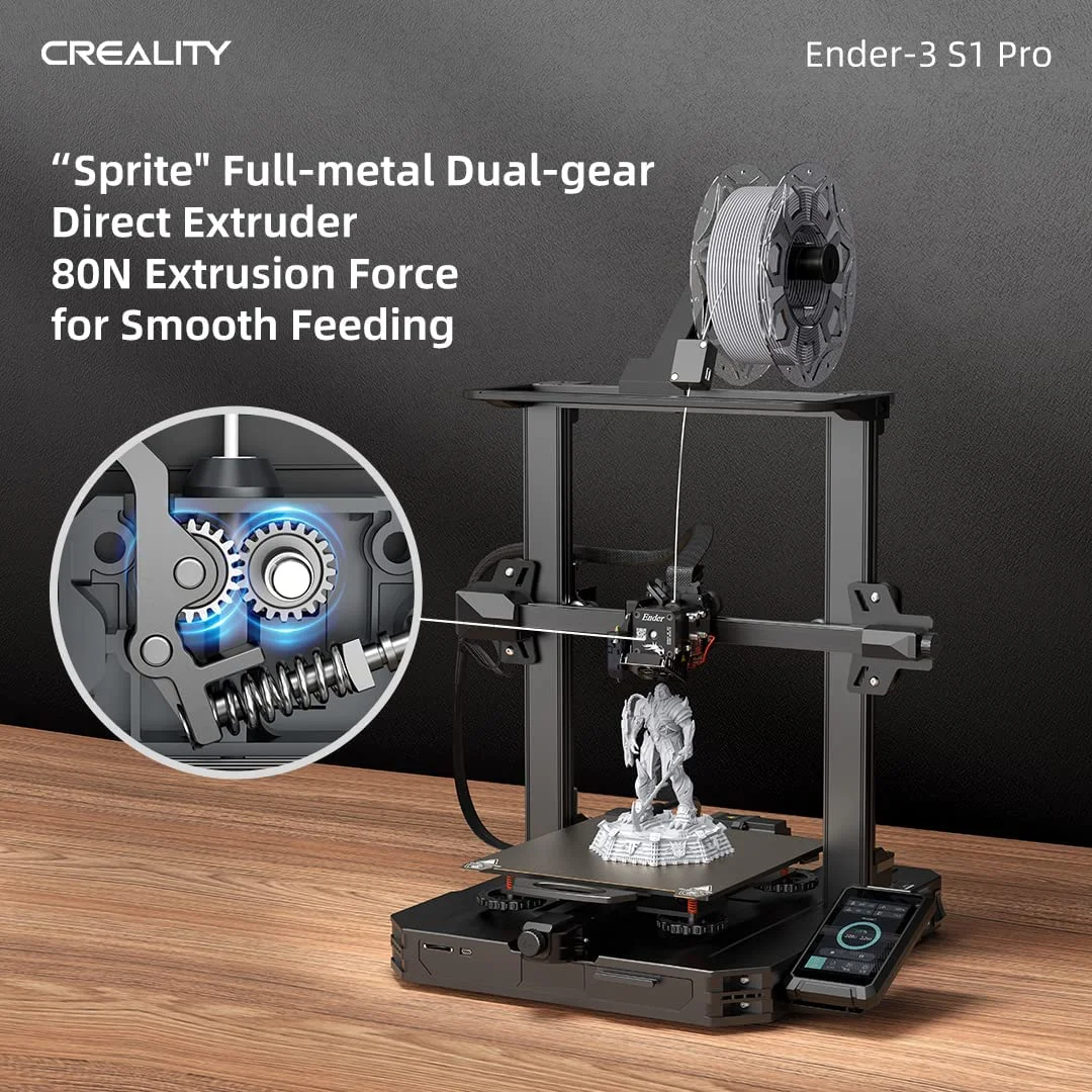 Creality Ender 3 S1 Pro 3D Printer comes with sprite full metal dual gear direct extruder