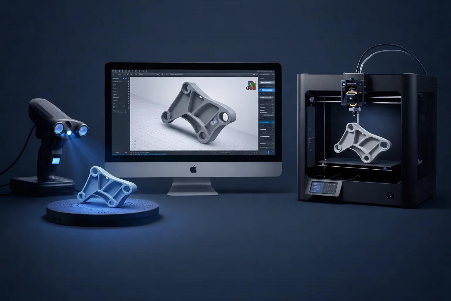 3D Printing Workflow - Scanner, Design, Printer