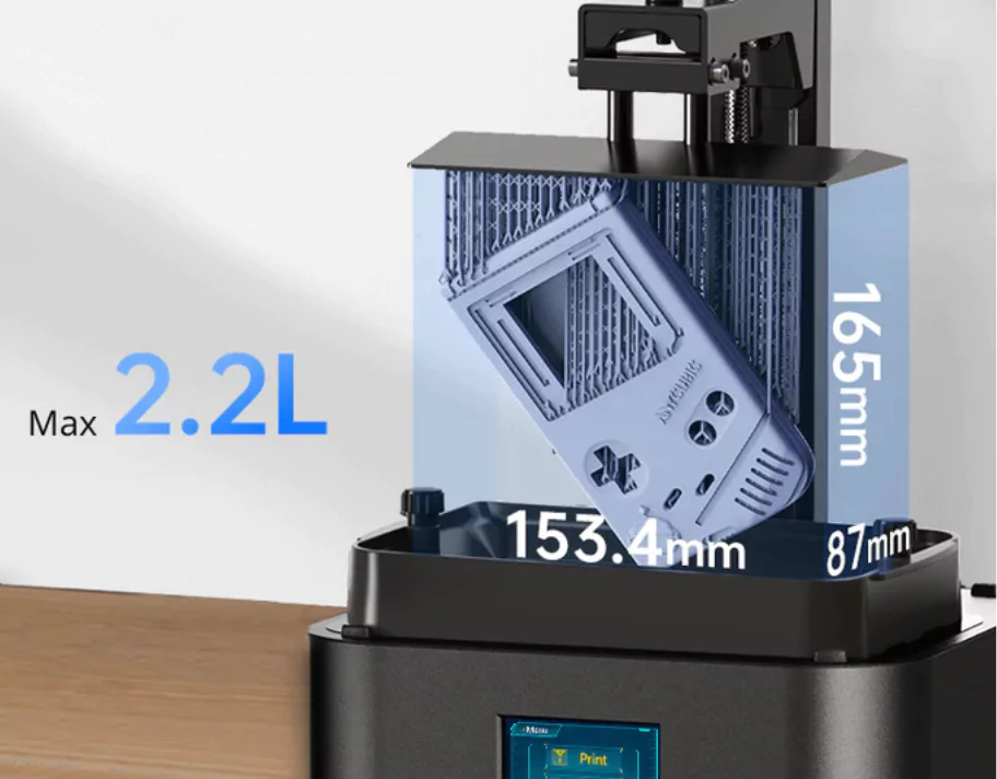 Anycubic Photon Mono 4 Resin 3D Printer comes with Spacious 2.2L Build Volume