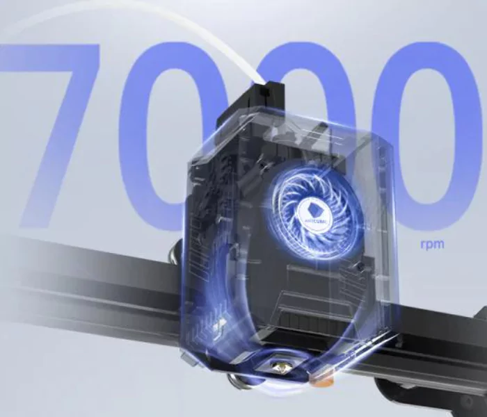 Upgraded cooling system with 7000rpm fan