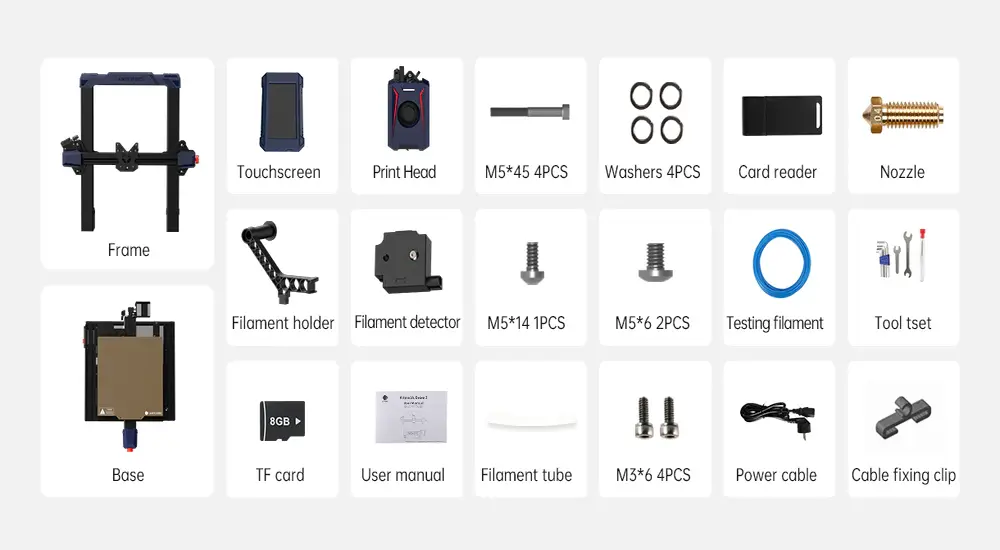 Anycubic Kobra 2 box contents