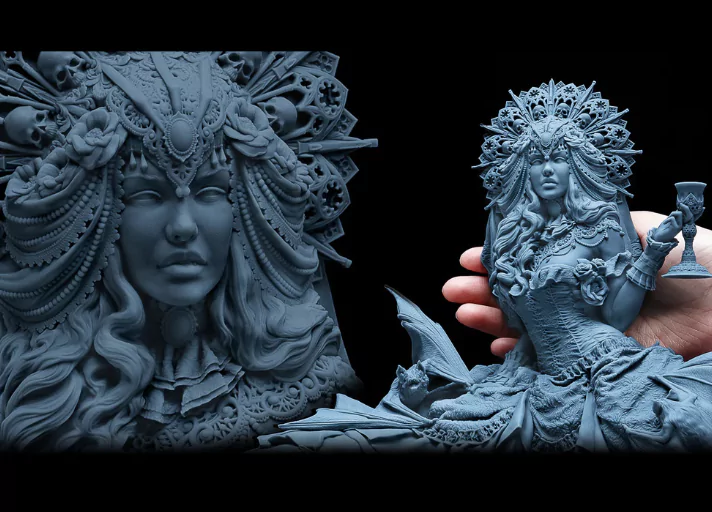 Elegoo Mars 3 Pro sample print showcasing 4K resolution detail 1